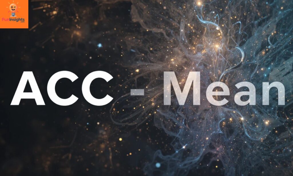 Most Common Meaning of ACC in Text Actually